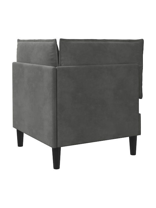 Scaun De Relaxare Catifelat Gri Închis 70x70x82cm