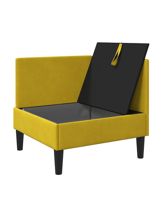 Velvet Yellow Armchair 70x70x82cm