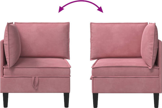 Velvet Pink Armchair 70x70x82cm