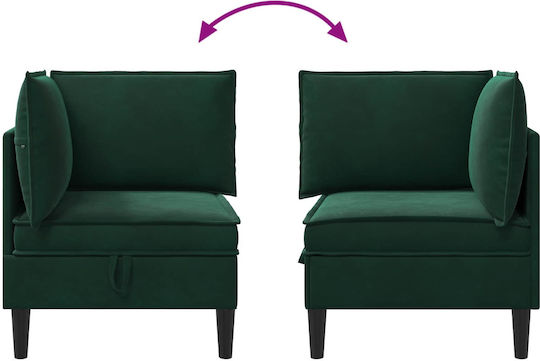 Scaun De Relaxare Catifelat Verde Închis 70x70x82cm