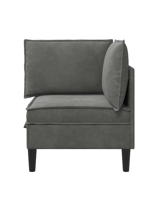 Scaun De Relaxare Catifelat Gri Închis 70x70x82cm