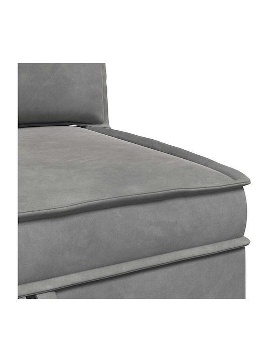 Velvet Armchair Light Gray 70x70x82cm