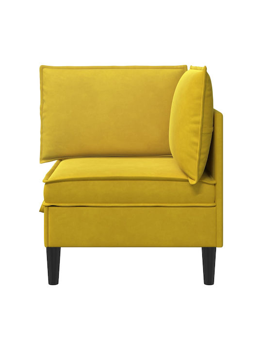 Velvet Yellow Armchair 70x70x82cm
