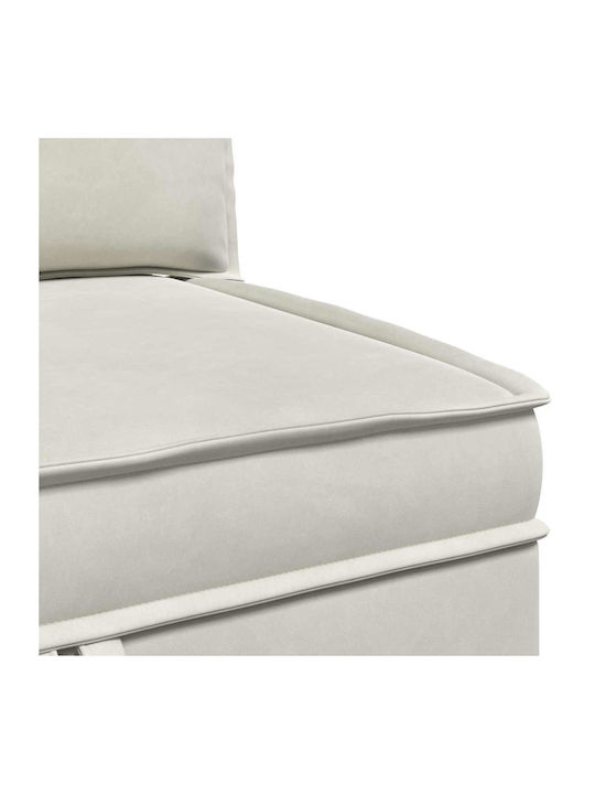 Velvet Armchair Cream 70x70x82cm