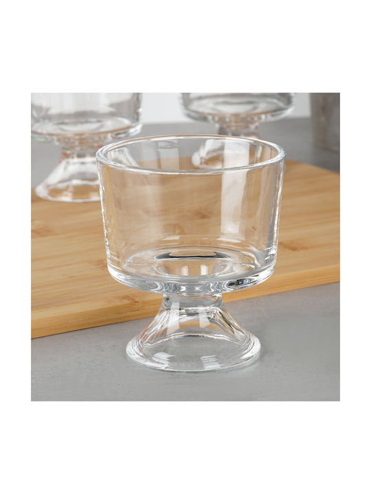 Vilde Servierschale Eiscreme Rund Glas Transparent mit Durchmesser 9,5cm 6Stücke