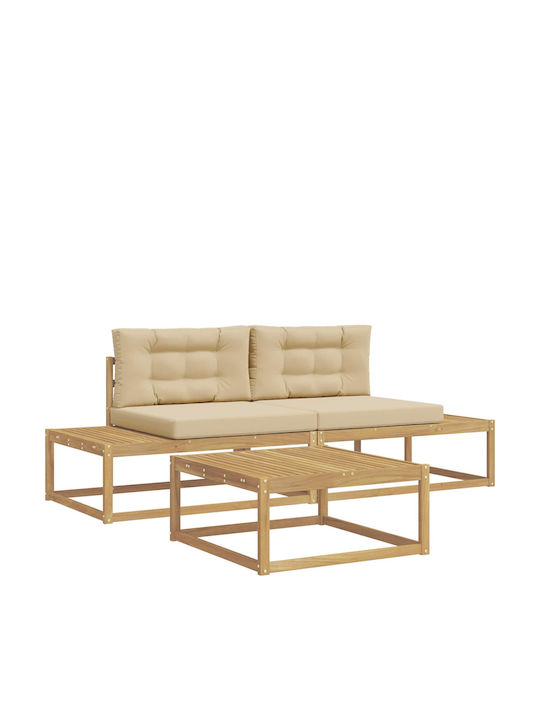 Ecksofa Outdoor-Hölzernes mit Kissen 79x79x37cm