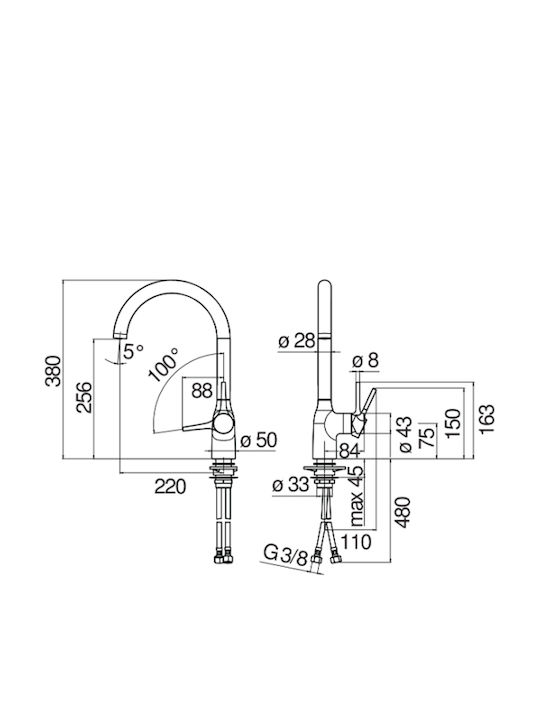 Nobili Mania Kitchen Faucet Gold Nobili Mania Kitchen Faucet Gold