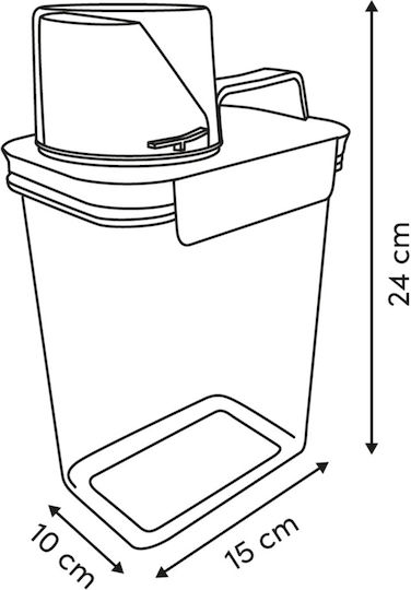 5Five General Use Vase with Beige Lid 1700ml