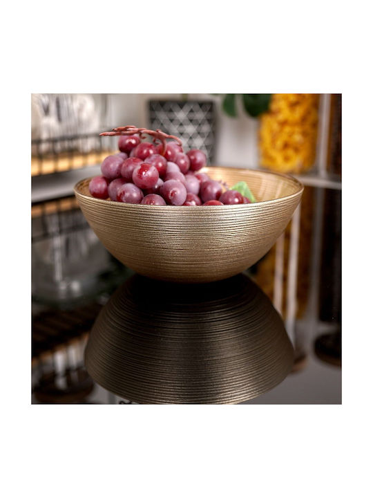 Vilde Vilde Servierschale Rund Glas Gold mit Durchmesser 15cm