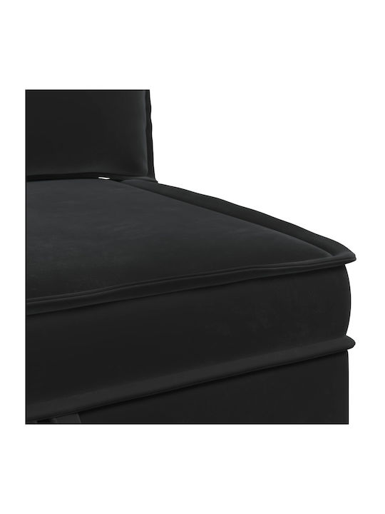 Πολυθρόνα Βελούδινη Μαύρο 70x70x82cm