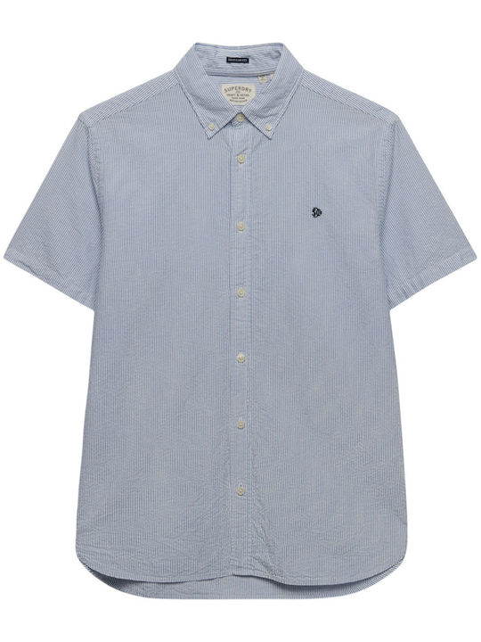 Classic Short Sleeve Cotton Shirt Light Blue