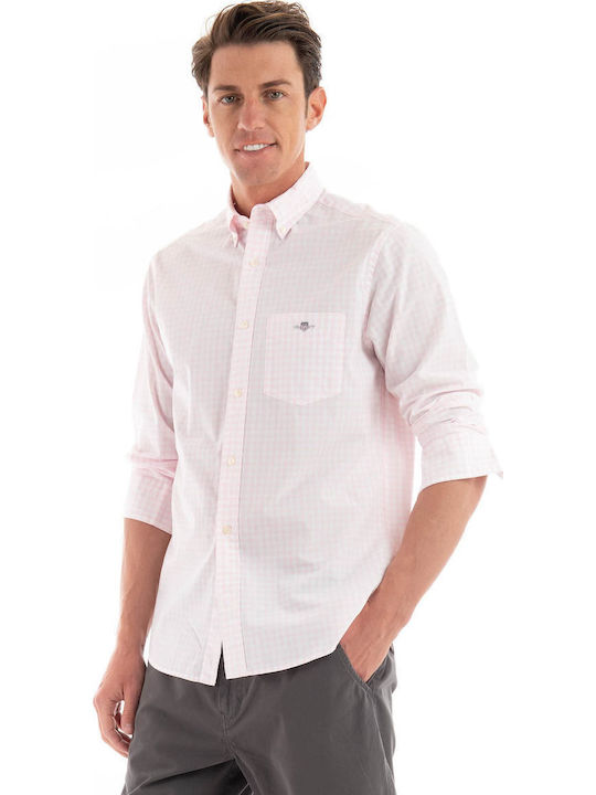 Long-sleeved Shirt Checked LightPink