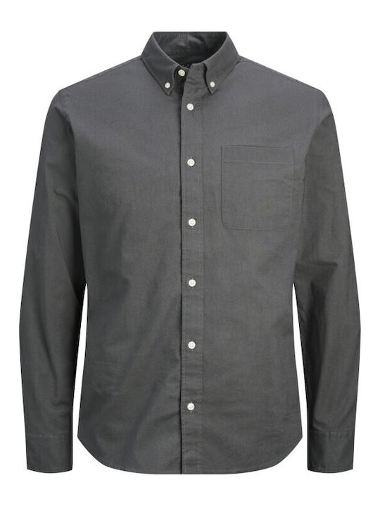 Short-sleeved Cotton Shirt Black Oyster