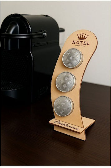 Wooden PodBase Boomerang Storage Stand for Nespresso Capsules 714770340201