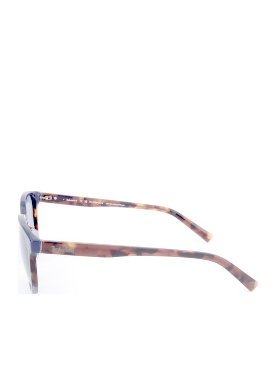 Timberland Men's Sunglasses with Brown Tartaruga Plastic Frame and Blue Lens TB9305-H 52D