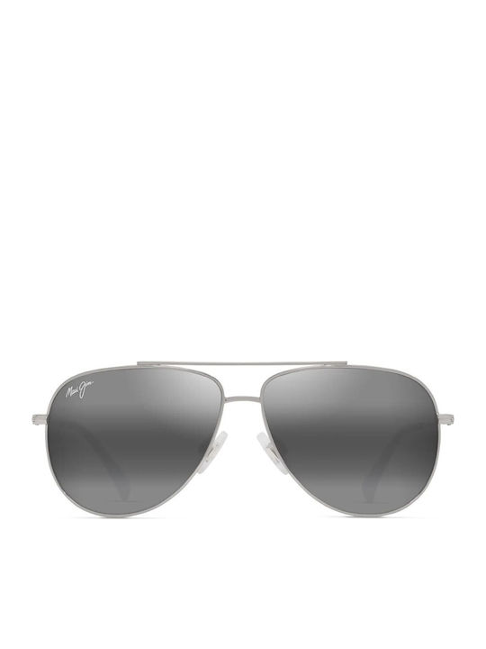 Maui Jim Hauoli Sunglasses Silver with Metallic Frame Maui Jim Hauoli Sunglasses Silver with Metallic Frame