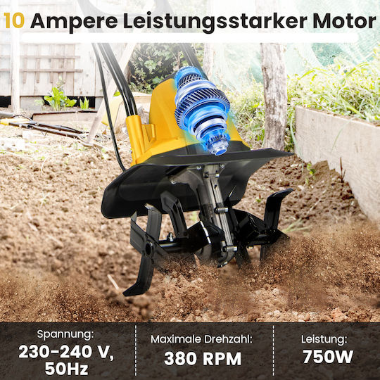 Costway ET10092DE-YW Ηλεκτρικό Σκαπτικό 750W