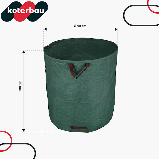 Garden Basket Leaves Grass Round Foldable Large 635 L Set 5 Pcs