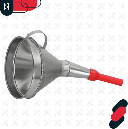 Kotarbau Galvanized Metal Funnel Plastic Tip Mesh Filter Slanted Angled 17 Cm Bowl