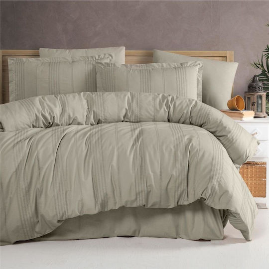 Clasy Home Σετ Διπλή 200x220cm Beige