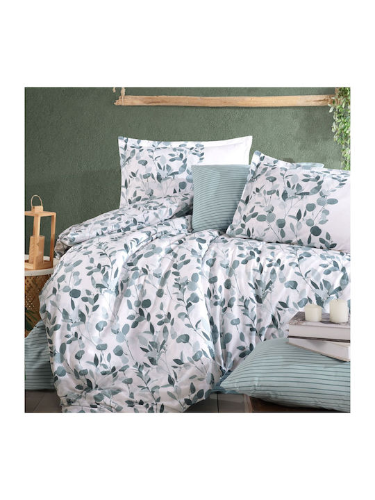 Clasy Home Подредба Пликове За Завивки (2 бр) 100% Памук 150x220см Единична С Калъфка За Възглавница & 1 Чаршаф Putto2_59_0 Зелена