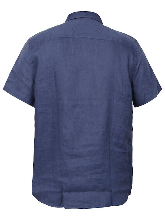 Funky Buddha Λινό Πουκάμισο Twilight Blue