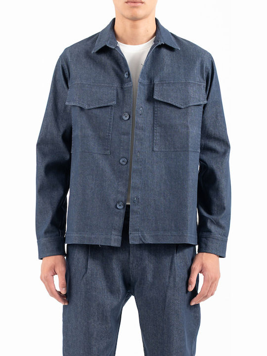 Дълъг Ръкав Overshirt Син