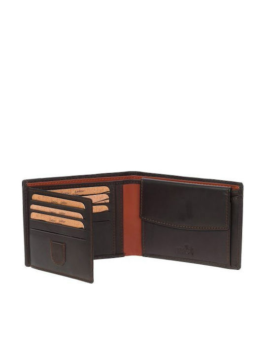 Herrenbrieftasche aus Leder mit RFID Braune