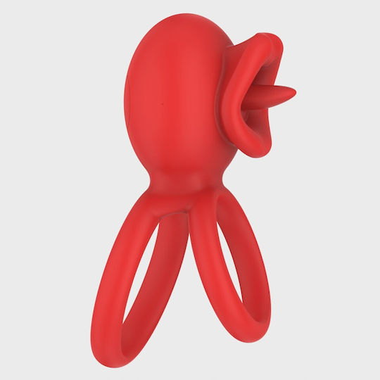Tongue Licking Penis Ring Bluetooth Control Mobile App Silico