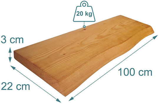 Raft De Perete Culoare Maro Deschis 100x22x3cm