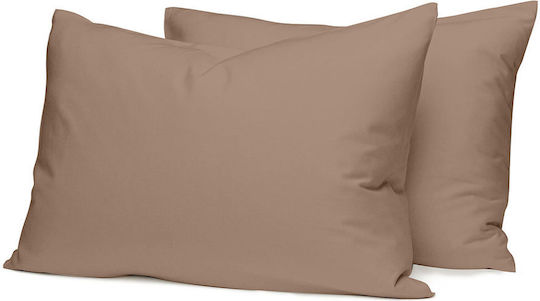 Sunshine Παπλωματοθήκη Βαμβακερή Μονή 170x250 Cotton Feelings 118 Brown