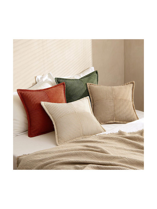 Miulee Decorative Pillow Case Made of Brown Velvet 50x50cm