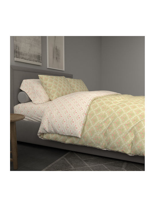 Charalambidis Textiles Husă Pentru Pilotă Dublă 200x240 Salonica Verde