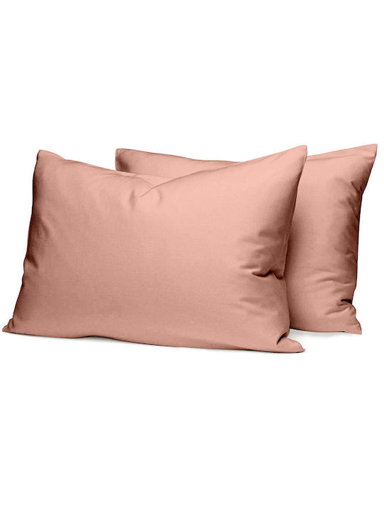 Sunshine Cotton Feelings 116 Подредба Чаршафи Двуместни с Еластична Лента 150x205+30см Светлорозови 4 Бройки