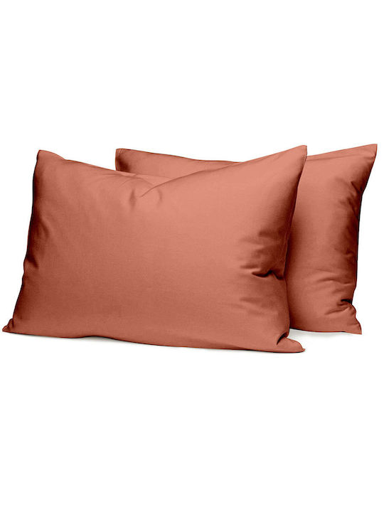 Sunshine Cotton Feelings 117 Single Bed Sheets Set 165x270cm Peach 3 Pieces