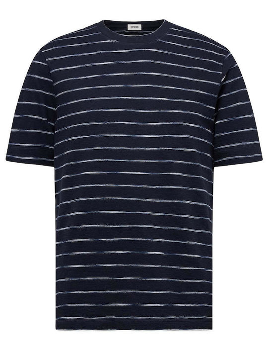 Kurzärmlige Herrenbluse Blau