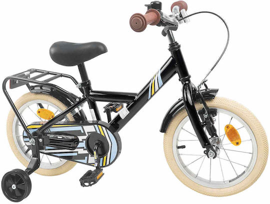 vidaXL Bicicletă Copii BMX Neagră 14"