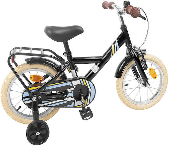 vidaXL Bicicletă Copii BMX Neagră 14"