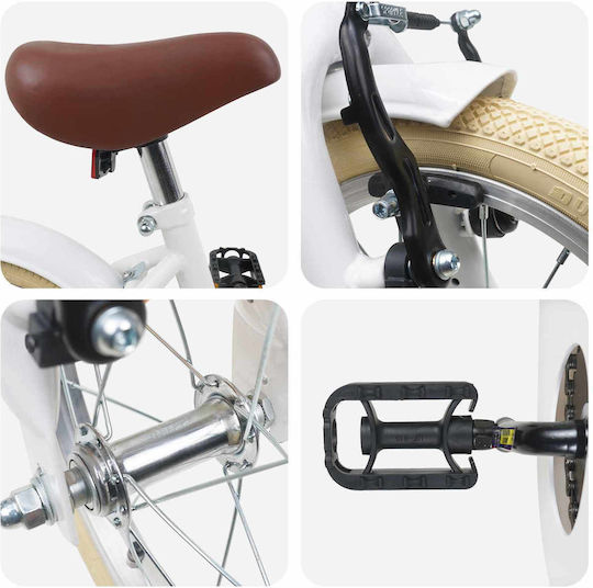 vidaXL 12" Детско Колело BMX Бяло