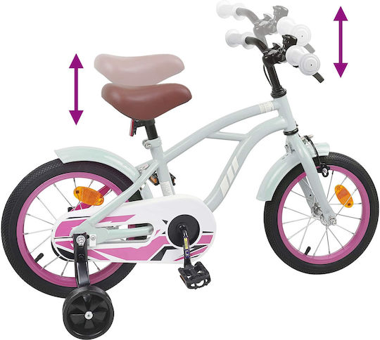 vidaXL Bicicletă Copii BMX Verde 14"