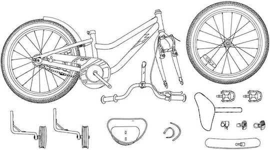 vidaXL 16" Детско Колело BMX Розово