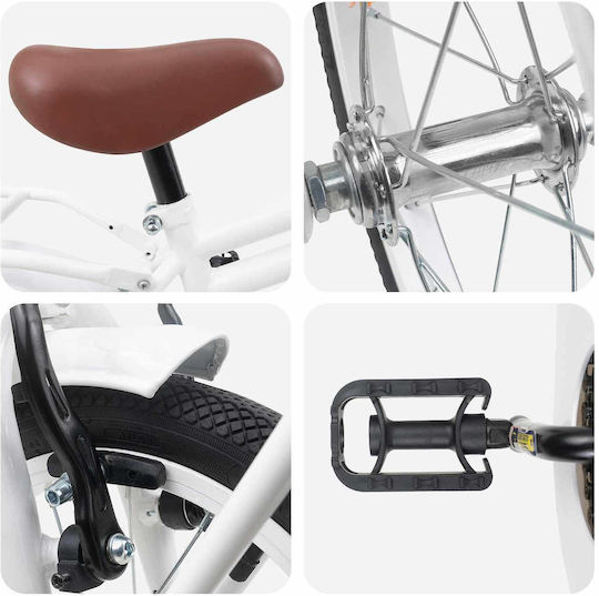 vidaXL 14" Kinderfahrrad BMX Weiß