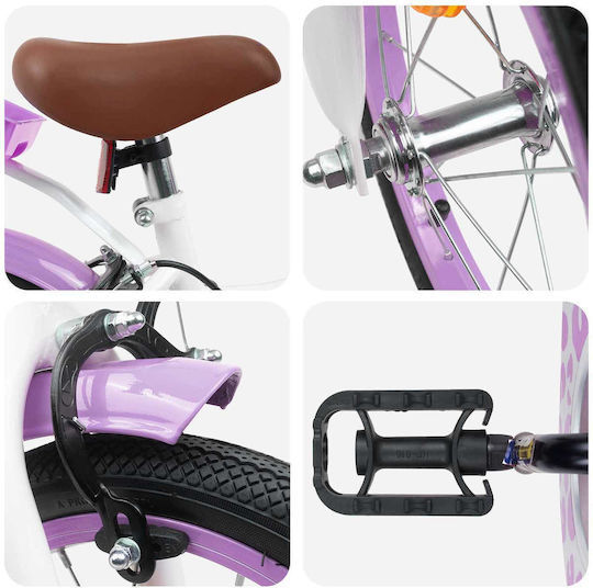 vidaXL 16 Inch Kids' Bicycle BMX Purple