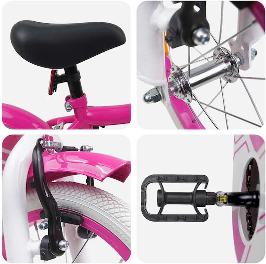vidaXL Bicicletă Copii BMX 14" Roz