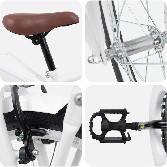 vidaXL 18" Kinderfahrrad BMX Weiß