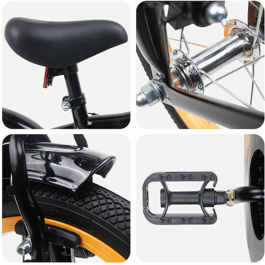 vidaXL Bicicletă Copii BMX Portocalie 14"