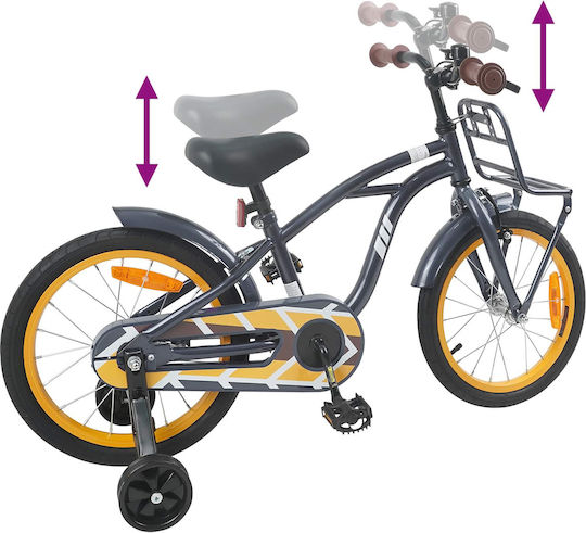 vidaXL 16" Παιδικό Ποδήλατo BMX Γκρι