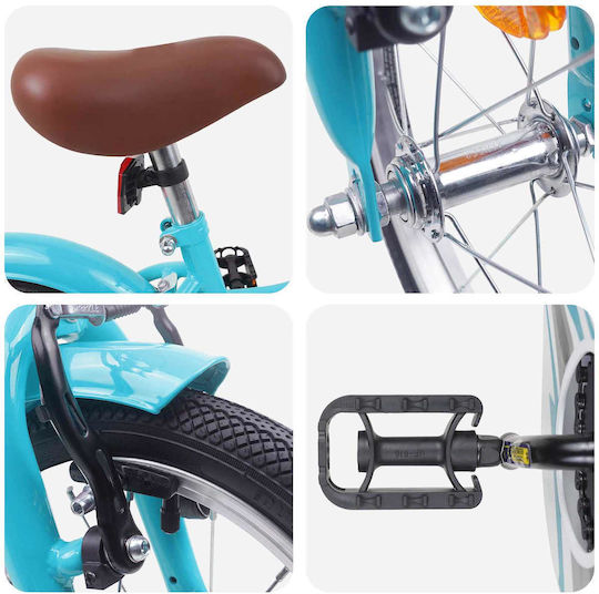 vidaXL 16" Детски Велосипед BMX Светлосин