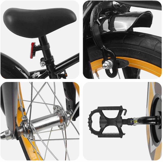vidaXL 16" Παιδικό Ποδήλατo BMX Μαύρο