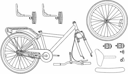 vidaXL 14" Kids' Bicycle BMX Green
